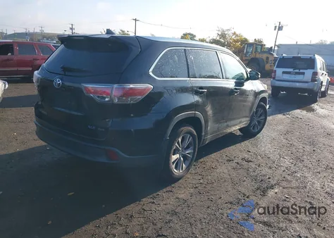2014 Toyota Highlander Xle V6 from USA, damaged, VIN 5TDJKRFH8ES036989